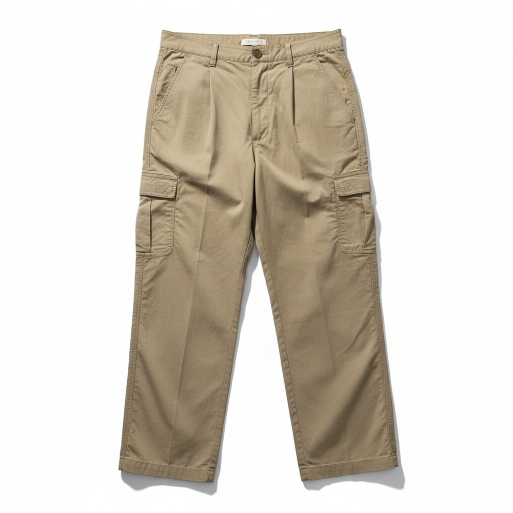 REI Women 14 Tan Khaki Pleated Cargo Pants Wide Leg Outdoor Hiking Utility